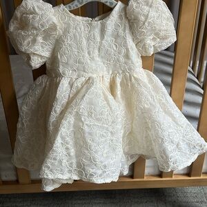 Juliet Embroidered Mini Dress in Ivory